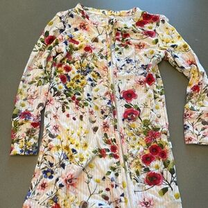 Posh Peanut Floral Convertible Onesie 12-18 months